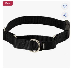 Petsafe pack of TWO martingale collars black medium